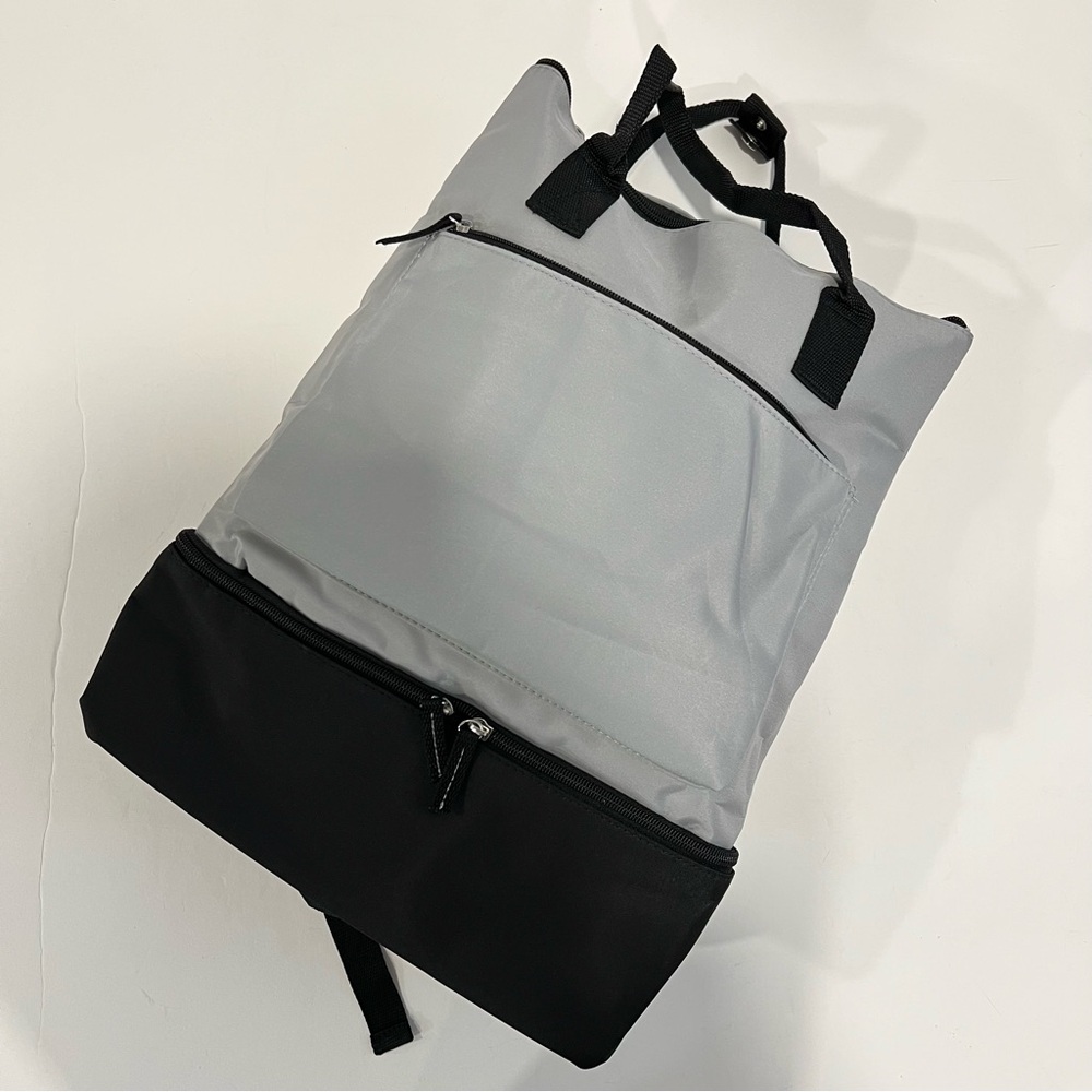 DSW Black And Grey Sectioned Backpack Bag - New! Never Been Used